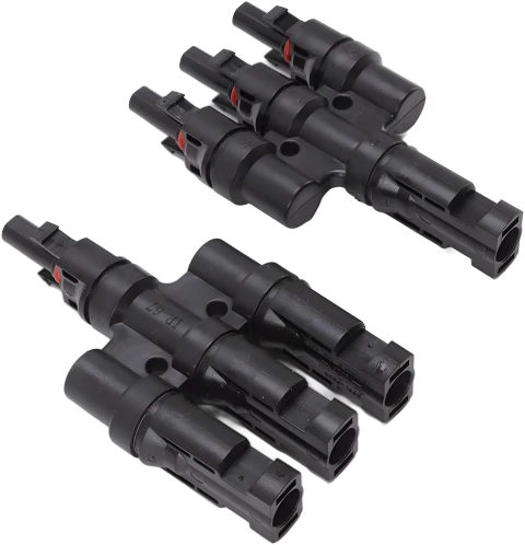 Par de conectores tres a uno macho-hembra IP65 para paneles solares fotovoltaicos