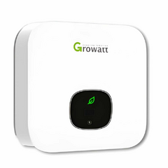 Inversor para inyección a red GROWATT Min 6000 TLX, dispositivo de energía solar con diseño compacto y LED indicador.