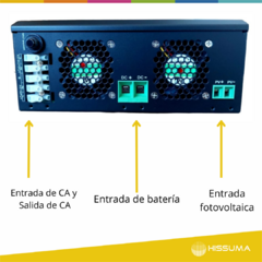 Inversor Off grid Must MPPT 3000w con cargador - HISSUMA