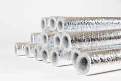 Tubo de polietileno expandido para caño de 3/4 rucubierto en aluminio marca ISOLANT (tira 2 metros)