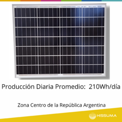 Panel solar monocristalino 50W 12V HISSUMA