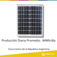 Imagen de Panel solar monocristalino 20W 12V HISSUMA