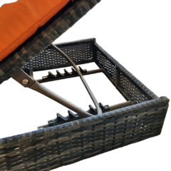 Reposera de rattan sintetico con almohadón - HISSUMA