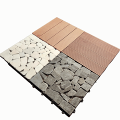 Baldosa deck wpc encastrable piedra blanca 30x30 (por pieza) - comprar online
