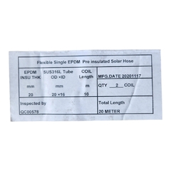 Caño corrugado de acero inoxidable 16 mm. aislado con EPDM (rollo 10 metros) - tienda online