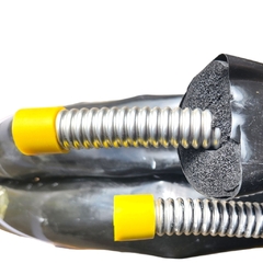 Caño corrugado de acero inoxidable 16 mm. aislado con EPDM (rollo 10 metros) - comprar online