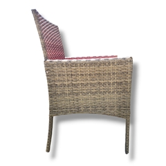 Juego de mesa y 4 sillas de rattan sintetico - HISSUMA