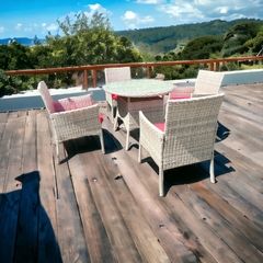 Juego de mesa y 4 sillas de rattan sintetico - comprar online