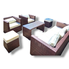 Imagen de Juego de jardín de rattan sintetico 6 piezas