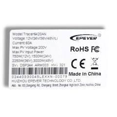 Imagen de Regulador de Carga 12/24/36/48V 60A MPPT EPEVER TRACER IT6420AN