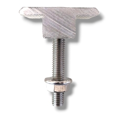 Fijacion intermedia de aluminio anodizado . para paneles solares - HISSUMA