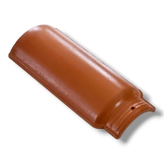 Cumbrera cabellete ceramica para techos de teja Francesa/Portuguesa o Romana CARAMELO ESMALTADA - comprar online