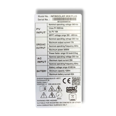 Imagen de Inversor Hibrido 3,00Kw 48V-220V c/cargador y soft de monitoreo