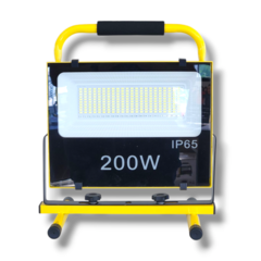 Reflector SOLAR 200W portátil, baliza y con cargador auxiliar para auto - HISSUMA MATERIALES