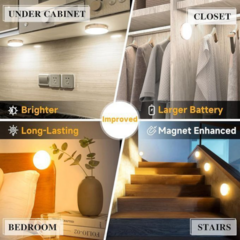 Luz led magnetica con sensor de movimiento para interiores