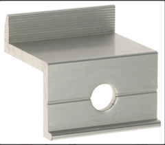 Fijacion extremo de aluminio anodizado para paneles solares en internet