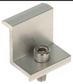 Fijacion extremo de aluminio anodizado para paneles solares