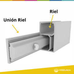 Union de rieles para de paneles solares en internet