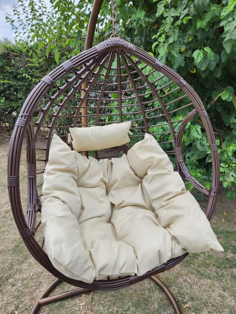 Sillón colgante de rattan sintetico