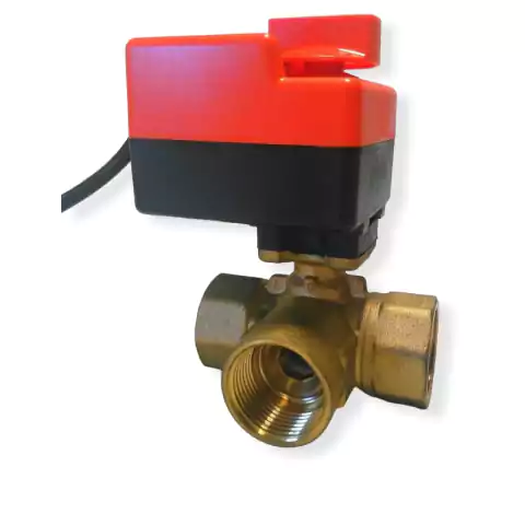 Válvula Motorizada 3 Vías 1" Hissuma – Control Automático