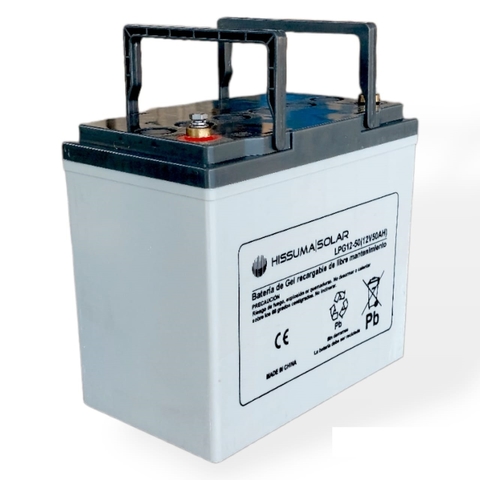 Bateria GEL Sellada SIN Mantenimiento HISSUMA SOLAR 50Ah