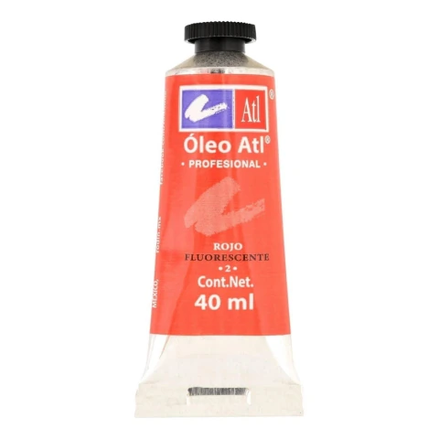 Oleo Atl 40 ml. Fluorescente 2 Rojo