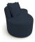 Sofá Curvo 2 Lugares Ravena Organico Veludo Azul Marinho - comprar online