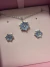 Conjunto Swarovski Magic, Floco De Neve | Azul