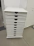 Armário Organizador Gaveteiro Escritório Com Rodas Cor Branco | Tamanho 64x38cm Mdf