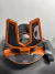 Protetor Pescoço Cervical Neck Brace Mr Pro Trilha Motocros Cor Laranja/carbono Tamanho Único