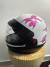 Capacete Moto Feminino Branco Rosa San Marino Femme Tm. 56