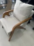 Poltrona Mona Sofisticada Sala Escritorio Linho Cru