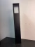 Balizador De Jardim Quadrado 50cm Preto Fosco Com Vidro