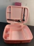 Lancheira Bentô Box Magic Com Talheres Inox 1200ml Buba Cor Rosa - comprar online