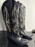 Bota texana preta com tachas tamanho 35