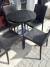 Conjunto Área Externa Mesa Alumínio 4 Cadeiras Rattan plásticas | Preto - comprar online
