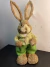 Enfeite Coelho De Páscoa Palha Decoração 45cm