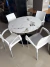 Conjunto Mesa Tampo Marmorizado + 4 Cadeiras