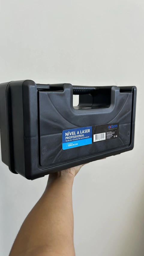 Nível Laser 12 Linhas 3d 2 Baterias Maleta Tripé Exbom 12L3D Cor Verde