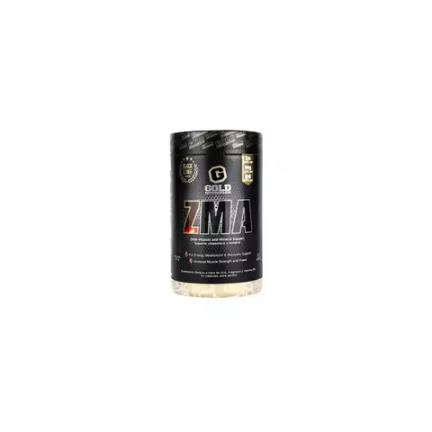 Envase de ZMA de Gold Nutrition, un suplemento en cápsulas que favorece la recuperación y el rendimiento muscular.