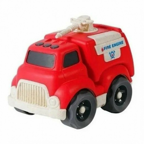 SET DE CAMIONES POLICÍA Y BOMBEROS DE MATERIAL BIOPLÁSTICO - comprar online