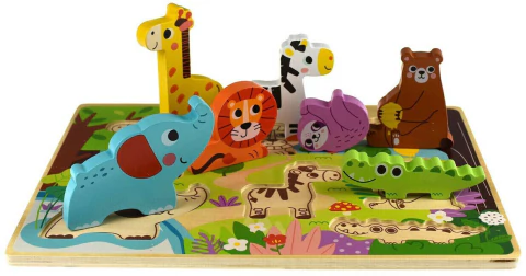 ENCAJE ANIMALITOS DE LA SELVA CON VOLUMEN - comprar online