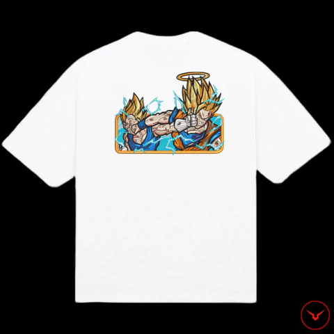 Remera Goku vs Vegetta Oversize Premium [ BORDADO ] - comprar online