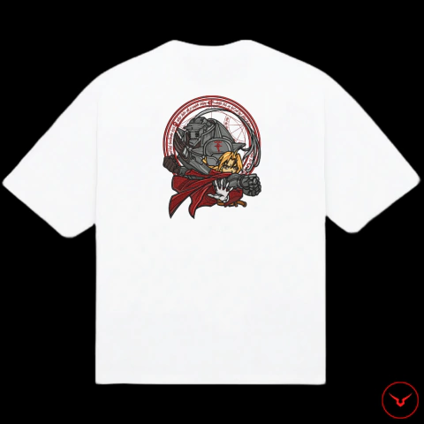 Remera Edward y Alphonse Full Metal Alchemist Oversize Premium [ BORDADO ] en internet