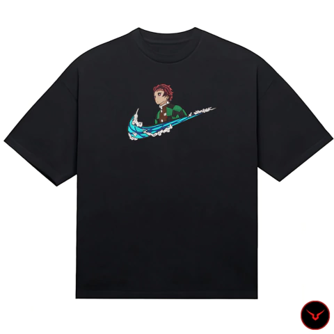 Remera Pipa x Tanjiro Ola Oversize Premium [ BORDADO ] - comprar online