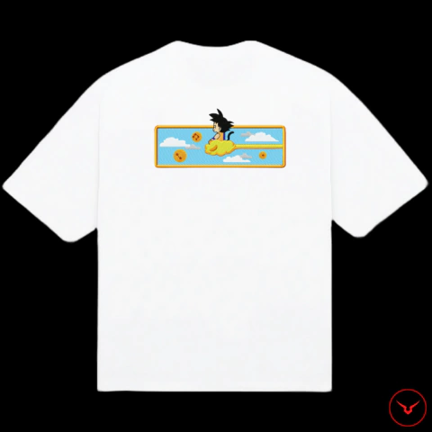 Remera Goku Joven Nube Oversize Premium [ BORDADO ] en internet