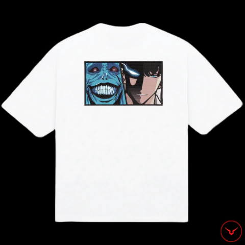 Remera Sung Jin-woo Solo Leveling Oversize Premium [BORDADO ENORME] en internet
