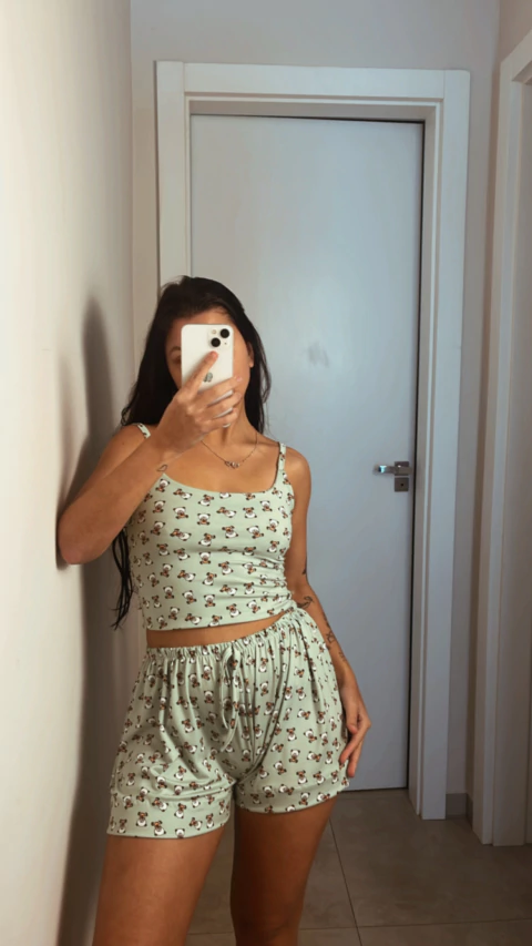 Pijama curto de alcinha