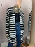 Cardigan em Linha Listrado Branco e Preto Isis - comprar online