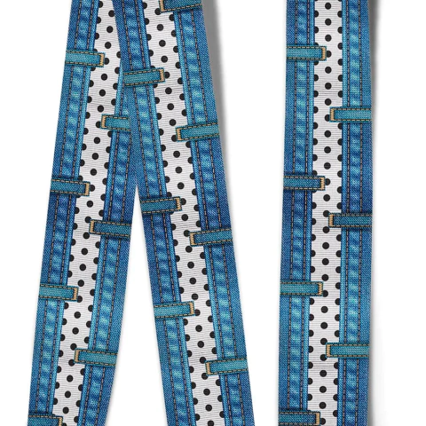 Fita de Gorgorão Alpet N09 Jeans Poá Preto 0350-09-40mm - comprar online